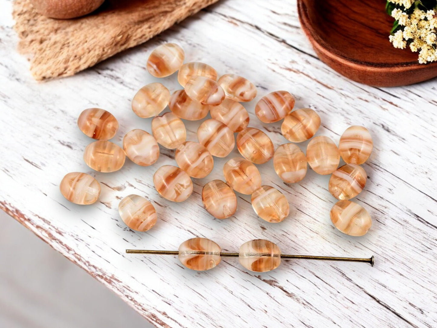 *50* 7x9mm Red Topaz Crystal Flat Oval Beads