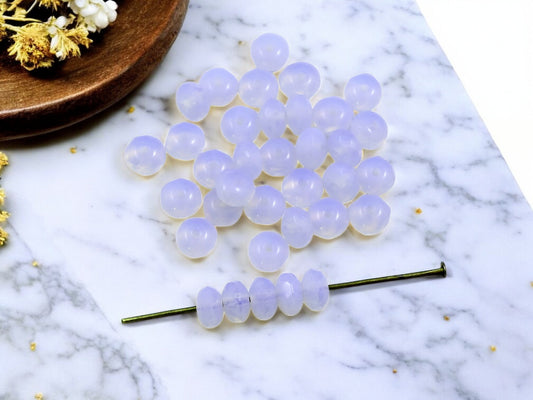 *50* 4x7mm Alexandrite Opaline Fire Polished Rondelle Beads
