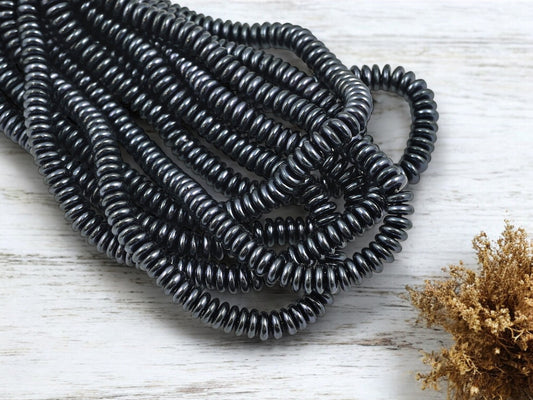 *100* 6x2mm Montana Pearl Smooth Rondelle Beads