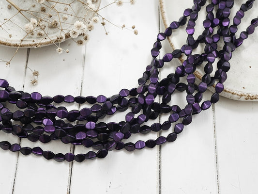 *40* 5x4mm Purple Polychrome Pinch Beads