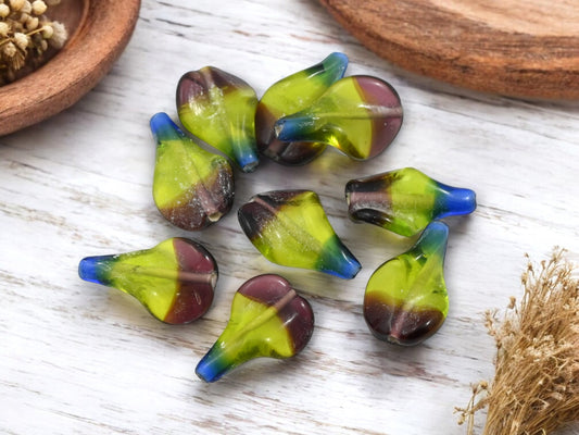 26x12mm Mixed Glass Czech Glass Lampwork Beads