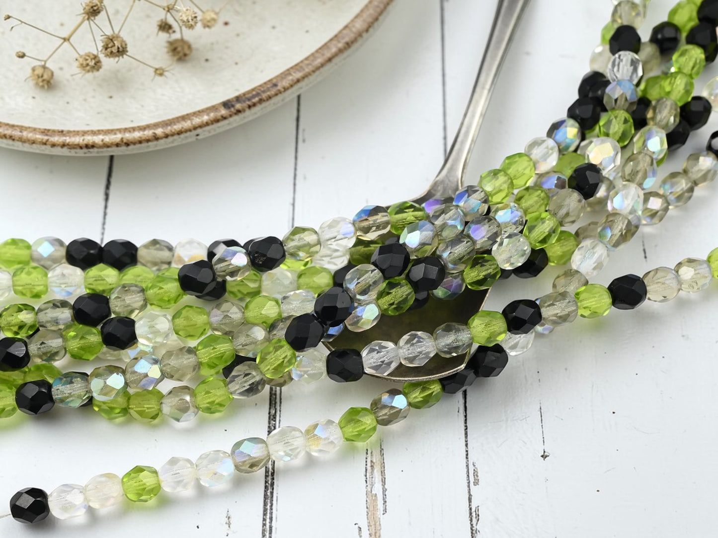 *33* 6mm Mixed Fire Polished Round Beads