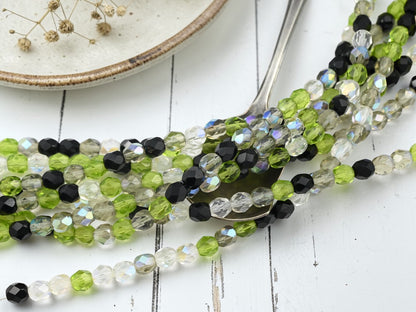 *33* 6mm Mixed Fire Polished Round Beads
