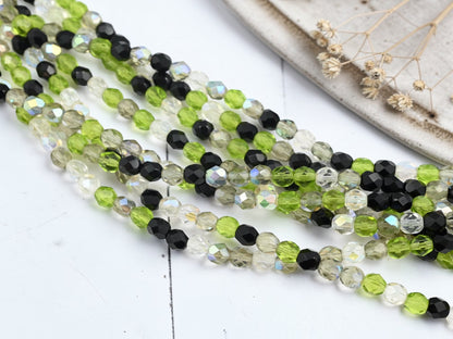*33* 6mm Mixed Fire Polished Round Beads