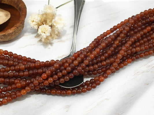 *50* 5mm Milky Carnelian Round Druk Beads