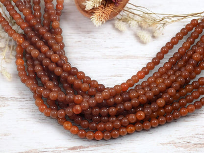 *50* 5mm Milky Carnelian Round Druk Beads