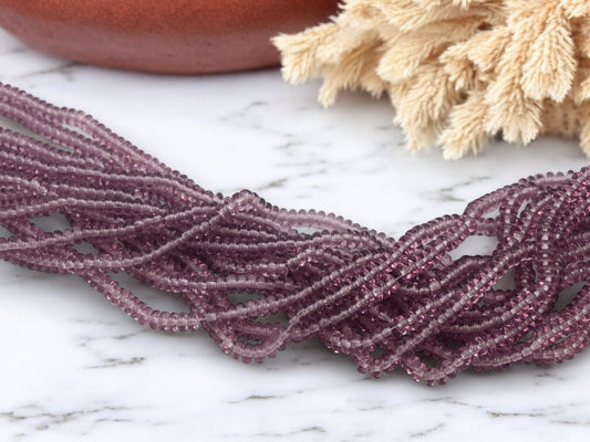 *100* 4mm Transparent Amethyst Rondelle Spacer Beads