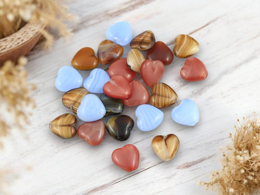 *25* 10mm Mixed Heart Beads