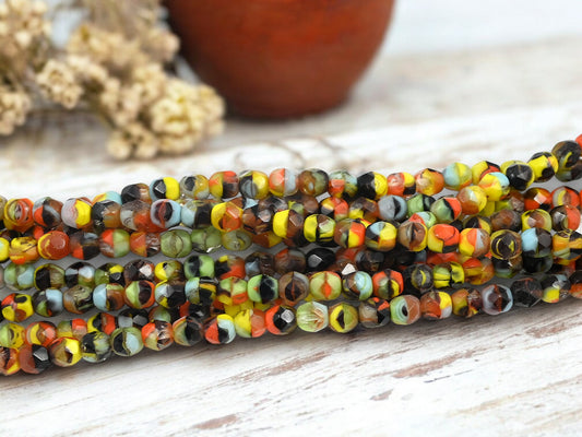 *25* 6mm "Mod Squad" Fire Polished Round Beads