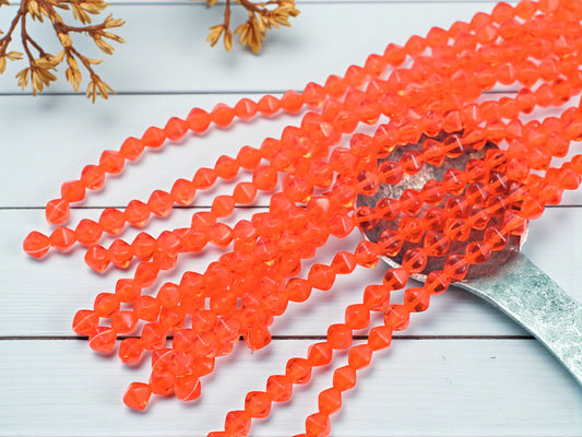 *25* 6mm Translucent Hyacinth Lucerna Bicone Beads