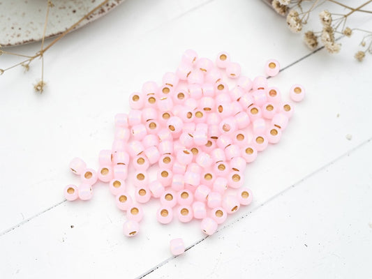 15G Silver Lined Soft Pink Toho 6/0 Seed Beads - PF2120