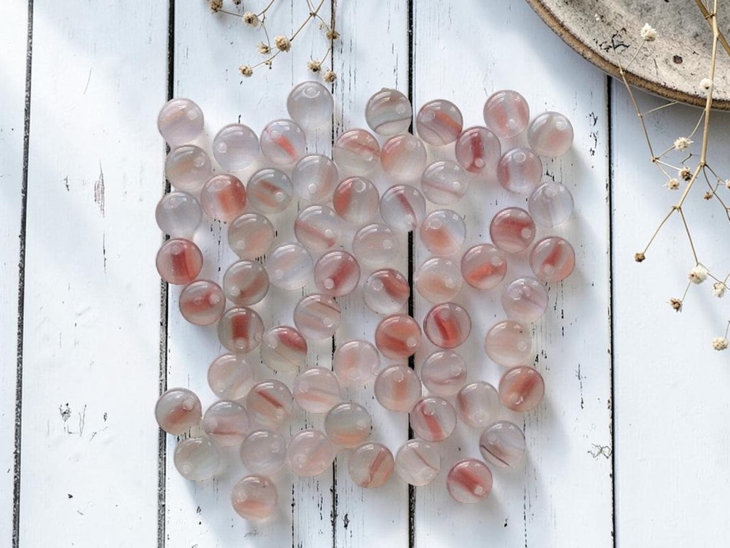 *100* 6mm Red Crystal Hurricane Top Hole Lentil Beads