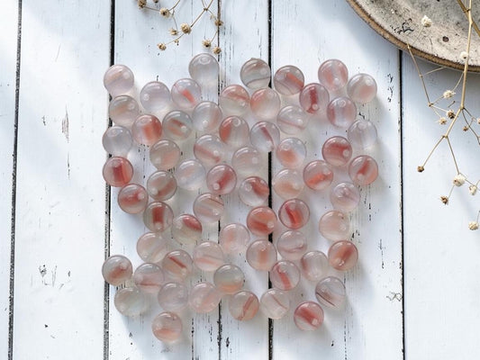 *100* 6mm Red Crystal Hurricane Top Hole Lentil Beads