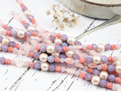 Pink + Purple Mixed Designer Strands - 8" Strand