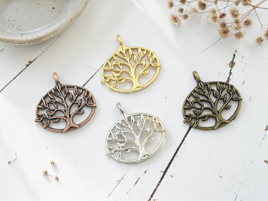 27mm Tree of Life Charms - Choose Your Color